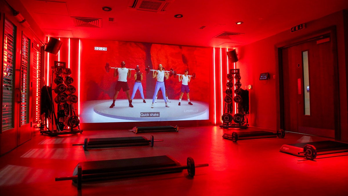 Colourful fitness studio at Inchyra MacDonald Hotels